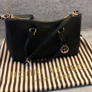 Henri Bendel Black and Gold Designer Handbag